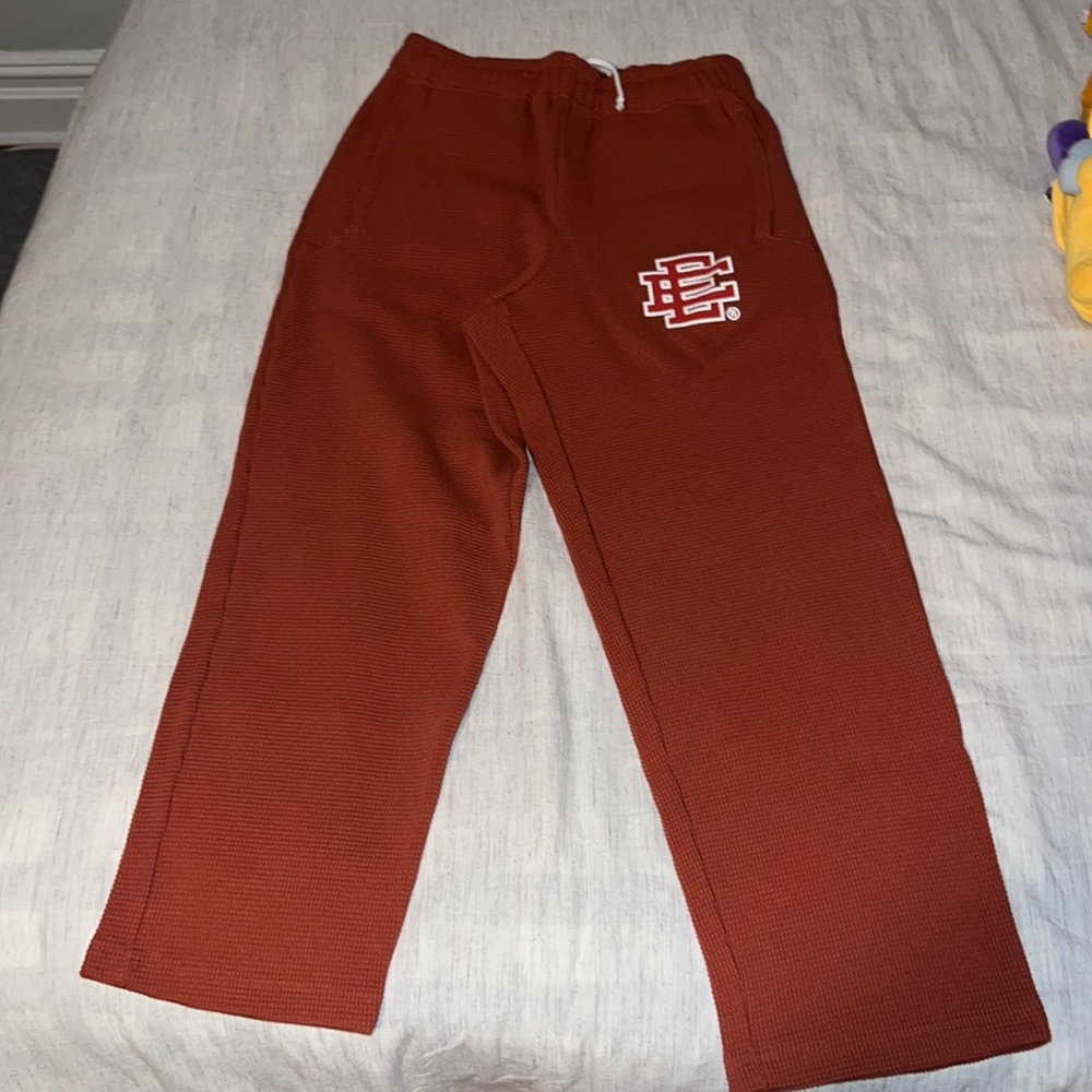 EE Eric Emanuel Thermal Sweatpants (Medium) Brick Red
